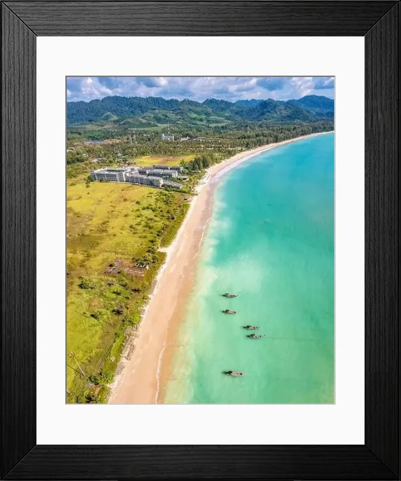 Framed Print : Aerial view of Khao Lak beach in Thailand Framed Print : Aerial view of Khao Lak beach in Thailand