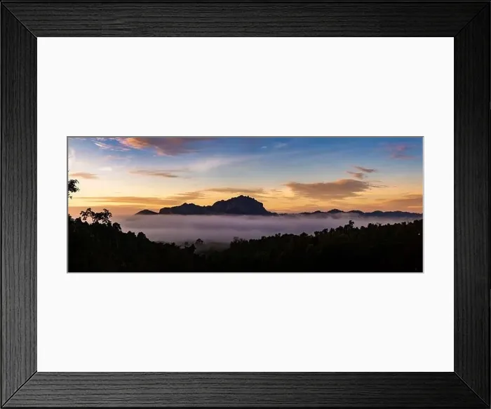 Framed Print : Sunrise sea of fog above Khao Sok national park, Surat Thani, Thailand Framed Print : Sunrise sea of fog above Khao Sok national park, Surat Thani, Thailand