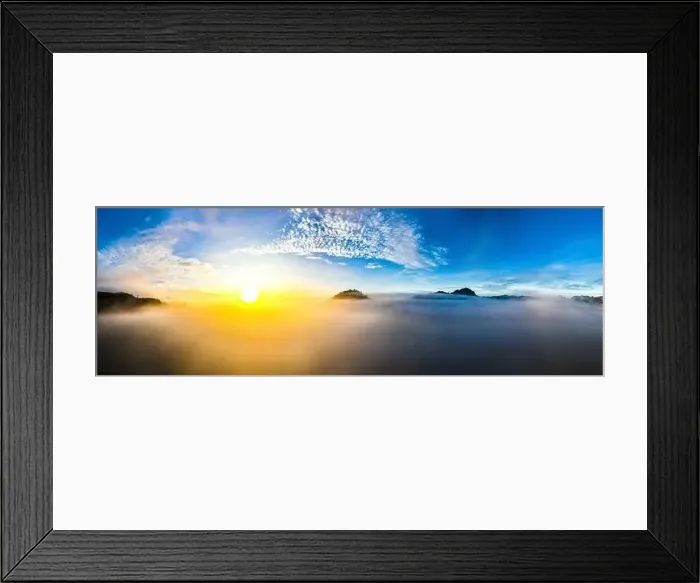 Framed Print : Sunrise sea of fog above Khao Sok national park, Surat Thani, Thailand Framed Print : Sunrise sea of fog above Khao Sok national park, Surat Thani, Thailand
