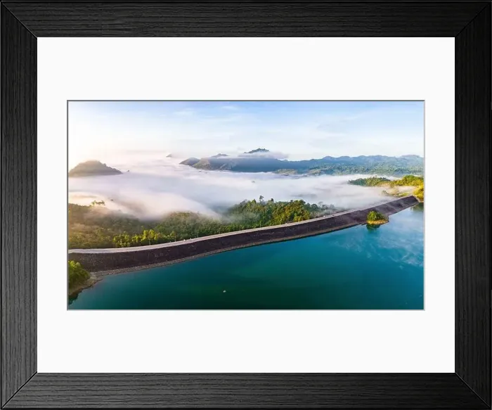 Framed Print : Sunrise sea of fog above Khao Sok national park, Surat Thani, Thailand Framed Print : Sunrise sea of fog above Khao Sok national park, Surat Thani, Thailand