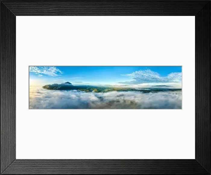 Framed Print : Sunrise sea of fog above Khao Sok national park, Surat Thani, Thailand Framed Print : Sunrise sea of fog above Khao Sok national park, Surat Thani, Thailand