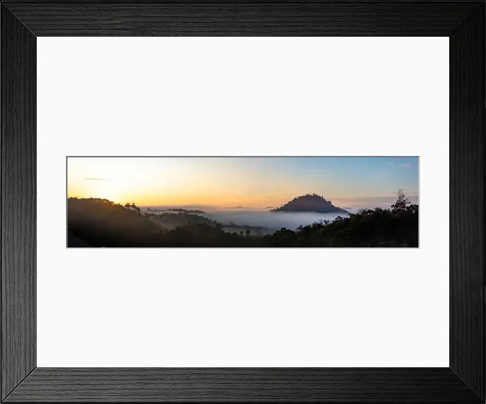 Framed Print : Sunrise sea of fog above Khao Sok national park, Surat Thani, Thailand Framed Print : Sunrise sea of fog above Khao Sok national park, Surat Thani, Thailand