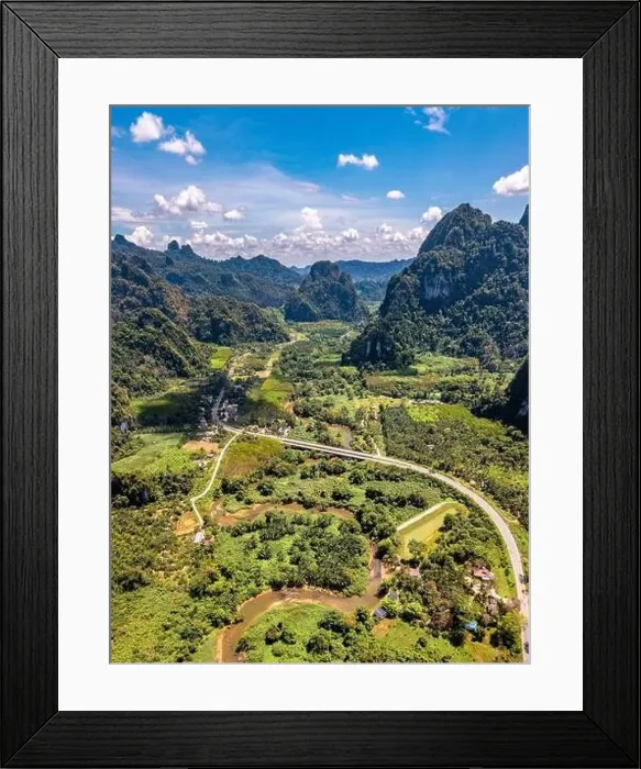 Framed Print : Road 401 in Surat Thani, Thailand Framed Print : Road 401 in Surat Thani, Thailand