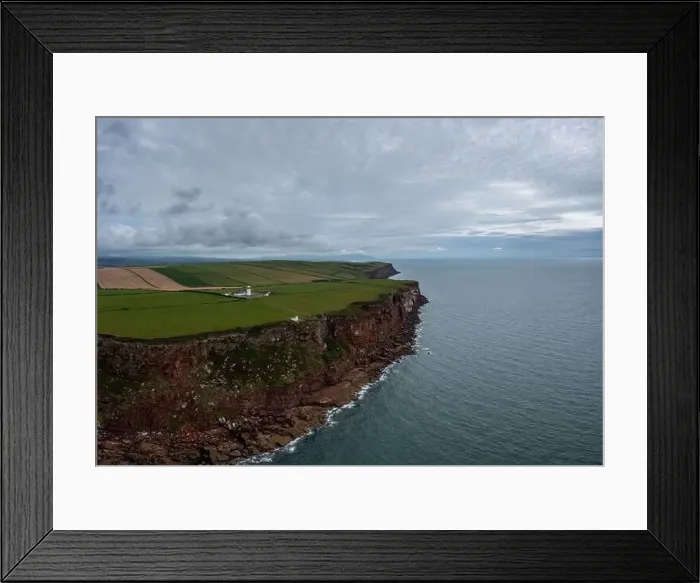 Framed Print : An aerial view of the Cumbria Coast and St bees Ligthouse in northern England Framed Print : An aerial view of the Cumbria Coast and St bees Ligthouse in northern England