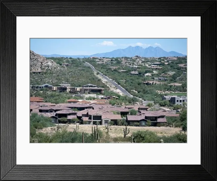 Framed Print : An aerial view of Scottsdale, Arizona Framed Print : An aerial view of Scottsdale, Arizona