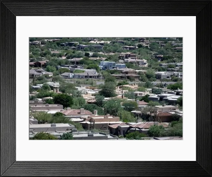 Framed Print : An aerial view of Scottsdale, Arizona Framed Print : An aerial view of Scottsdale, Arizona