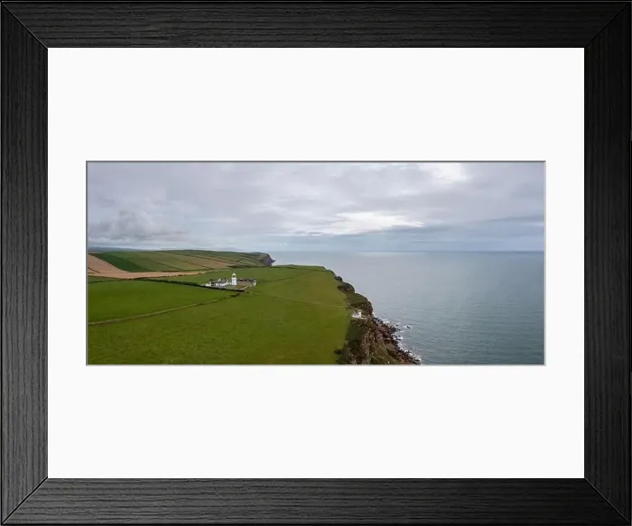 Framed Print : A drone view of the Cumbria Coast and St Bees Ligthouse in northern England Framed Print : A drone view of the Cumbria Coast and St Bees Ligthouse in northern England