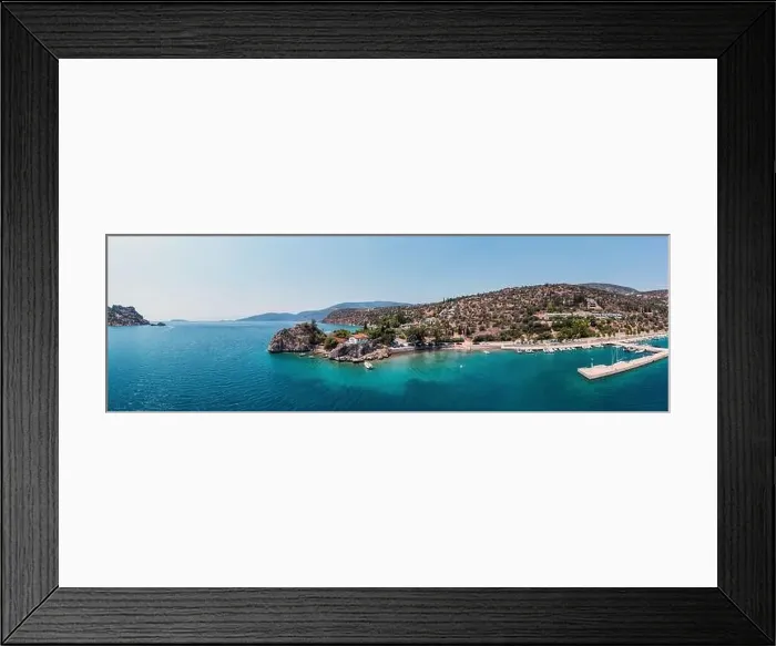 Framed Print : Antikyra Gulf Greece, aerial panoramic drone view Framed Print : Antikyra Gulf Greece, aerial panoramic drone view