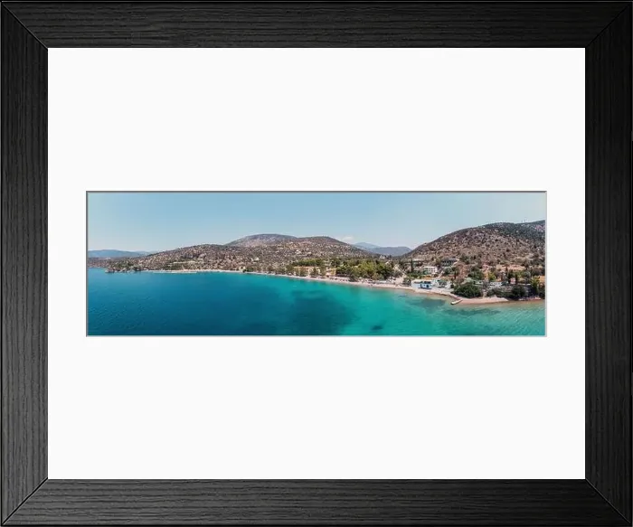 Framed Print : Antikyra Gulf Greece, aerial panoramic drone view Framed Print : Antikyra Gulf Greece, aerial panoramic drone view