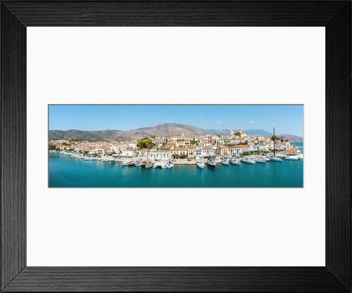 Framed Print : Galaxidi Greece from above, aerial panorama drone view Framed Print : Galaxidi Greece from above, aerial panorama drone view