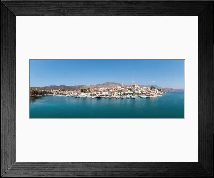 Framed Print : Galaxidi Greece from above, aerial panorama drone view Framed Print : Galaxidi Greece from above, aerial panorama drone view