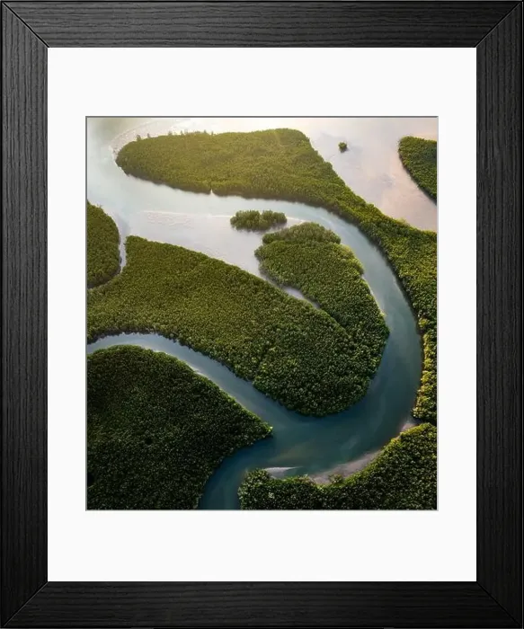 Framed Print : Aerial view of Samet Nangshe Viewpoint at sunset during rainy season, Phang Nga, Thailand Framed Print : Aerial view of Samet Nangshe Viewpoint at sunset during rainy season, Phang Nga, Thailand