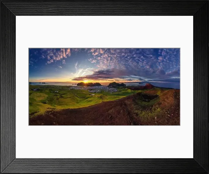 Framed Print : Sunset Vestmannaeyjar Iceland Framed Print : Sunset Vestmannaeyjar Iceland