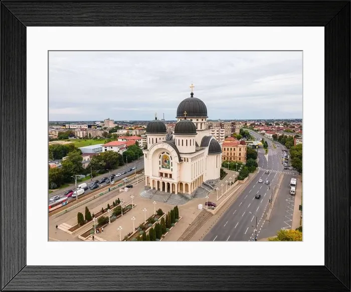Framed Print : Aerial photography of the Orthodox Cathedral in Arad Framed Print : Aerial photography of the Orthodox Cathedral in Arad