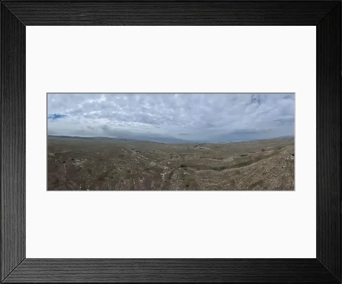 Framed Print : Aerial Cinematic slow motion shot of Drone Flying over a large herd of wild horses galloping fast across the steppe Framed Print : Aerial Cinematic slow motion shot of Drone Flying over a large herd of wild horses galloping fast across the steppe