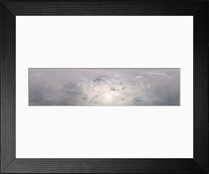 Framed Print : Overcast sky panorama on rainy day with Nimbostratus clouds in seamless spherical equirectangular format Framed Print : Overcast sky panorama on rainy day with Nimbostratus clouds in seamless spherical equirectangular format