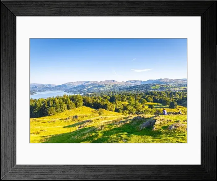 Framed Print : Aerial view of Windermere in Lake District, a region and national park in Cumbria in northwest England Framed Print : Aerial view of Windermere in Lake District, a region and national park in Cumbria in northwest England