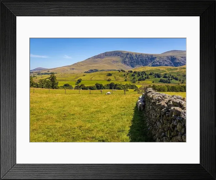 Framed Print : View of hills around Keswick in Lake District, a region and national park in Cumbria in northwest England Framed Print : View of hills around Keswick in Lake District, a region and national park in Cumbria in northwest England