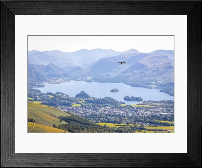 Framed Print : Drone photography in mountains in summer time Framed Print : Drone photography in mountains in summer time