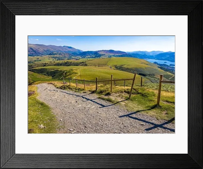 Framed Print : Aerial view of hills around Keswick in Lake District, a region and national park in Cumbria in northwest England, UK Framed Print : Aerial view of hills around Keswick in Lake District, a region and national park in Cumbria in northwest England, UK