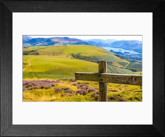 Framed Print : Aerial view of hills around Keswick in Lake District, a region and national park in Cumbria in northwest England, UK Framed Print : Aerial view of hills around Keswick in Lake District, a region and national park in Cumbria in northwest England, UK