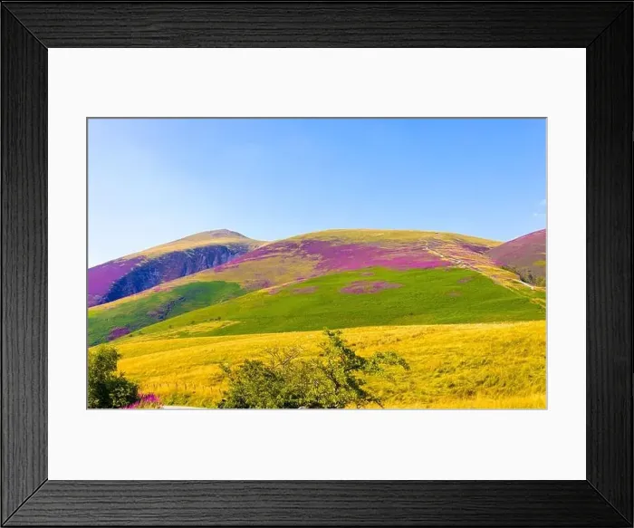 Framed Print : Aerial view of hills around Keswick in Lake District, a region and national park in Cumbria in northwest England, UK Framed Print : Aerial view of hills around Keswick in Lake District, a region and national park in Cumbria in northwest England, UK