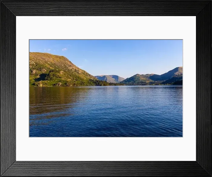 Framed Print : Sunset over Ullswater lake in Lake District, a region and national park in Cumbria in northwest England Framed Print : Sunset over Ullswater lake in Lake District, a region and national park in Cumbria in northwest England