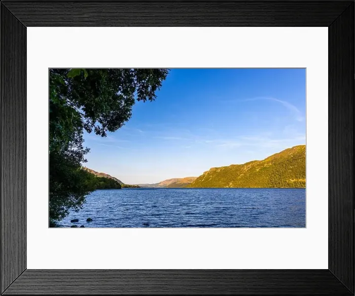 Framed Print : Sunset over Ullswater lake in Lake District, a region and national park in Cumbria in northwest England Framed Print : Sunset over Ullswater lake in Lake District, a region and national park in Cumbria in northwest England