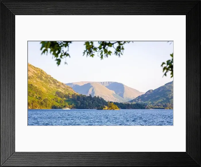 Framed Print : Sunset over Ullswater lake in Lake District, a region and national park in Cumbria in northwest England Framed Print : Sunset over Ullswater lake in Lake District, a region and national park in Cumbria in northwest England