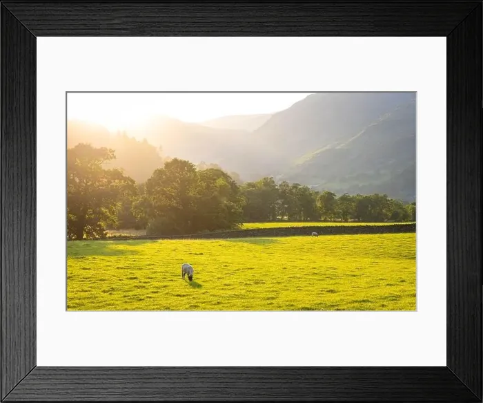 Framed Print : Sunset over Ullswater lake in Lake District, a region and national park in Cumbria in northwest England Framed Print : Sunset over Ullswater lake in Lake District, a region and national park in Cumbria in northwest England