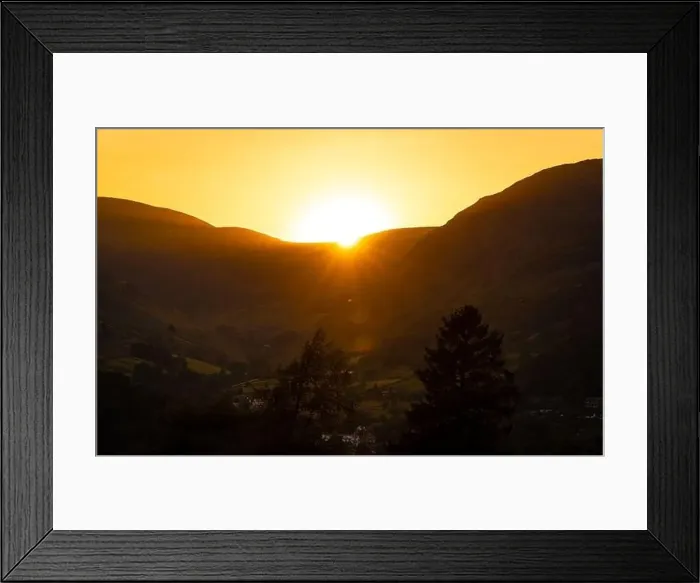 Framed Print : Sunset over Ullswater lake in Lake District, a region and national park in Cumbria in northwest England Framed Print : Sunset over Ullswater lake in Lake District, a region and national park in Cumbria in northwest England