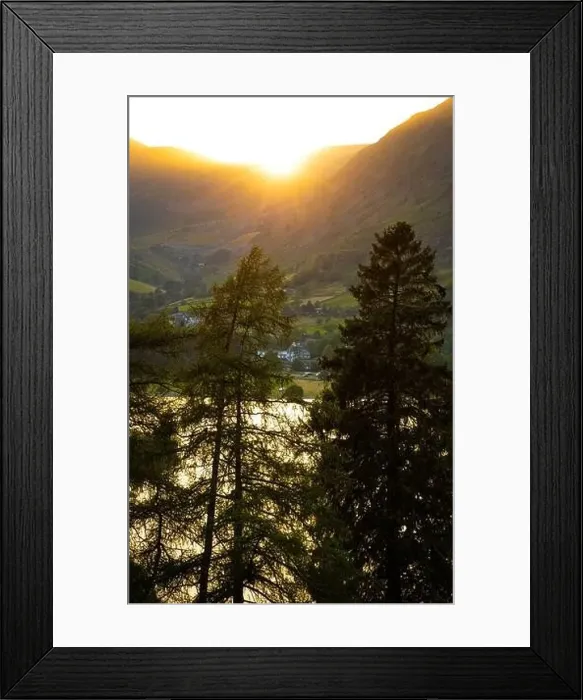 Framed Print : Sunset over Ullswater lake in Lake District, a region and national park in Cumbria in northwest England Framed Print : Sunset over Ullswater lake in Lake District, a region and national park in Cumbria in northwest England