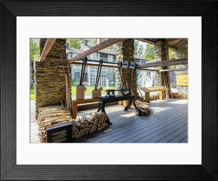 Framed Print : Lakeside town in Lake District, a region and national park in Cumbria in northwest England Framed Print : Lakeside town in Lake District, a region and national park in Cumbria in northwest England