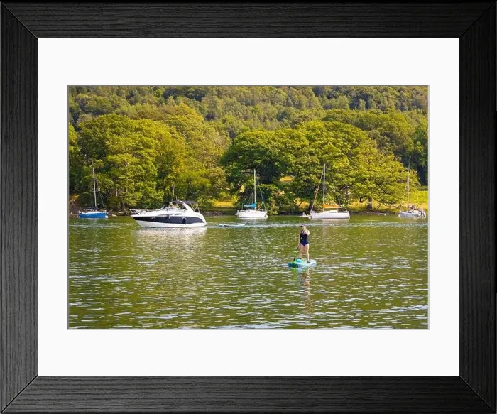 Framed Print : Lakeside town in Lake District, a region and national park in Cumbria in northwest England Framed Print : Lakeside town in Lake District, a region and national park in Cumbria in northwest England