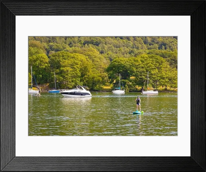 Framed Print : Lakeside town in Lake District, a region and national park in Cumbria in northwest England Framed Print : Lakeside town in Lake District, a region and national park in Cumbria in northwest England