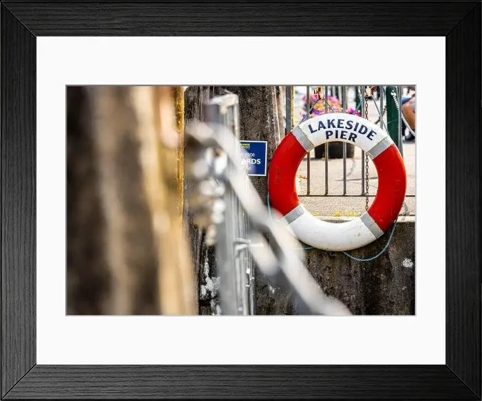 Framed Print : Lakeside town in Lake District, a region and national park in Cumbria in northwest England Framed Print : Lakeside town in Lake District, a region and national park in Cumbria in northwest England