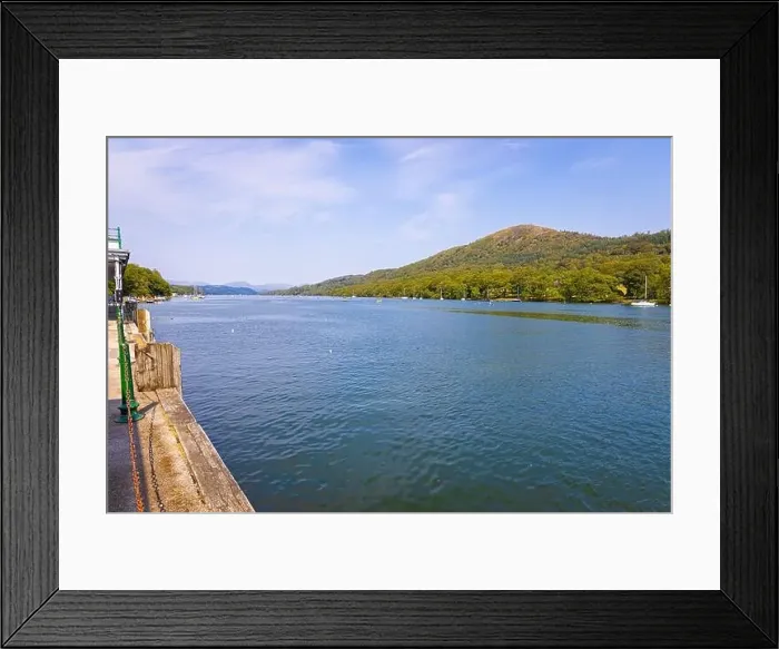 Framed Print : Lakeside town in Lake District, a region and national park in Cumbria in northwest England Framed Print : Lakeside town in Lake District, a region and national park in Cumbria in northwest England