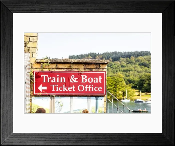 Framed Print : Lakeside town in Lake District, a region and national park in Cumbria in northwest England Framed Print : Lakeside town in Lake District, a region and national park in Cumbria in northwest England