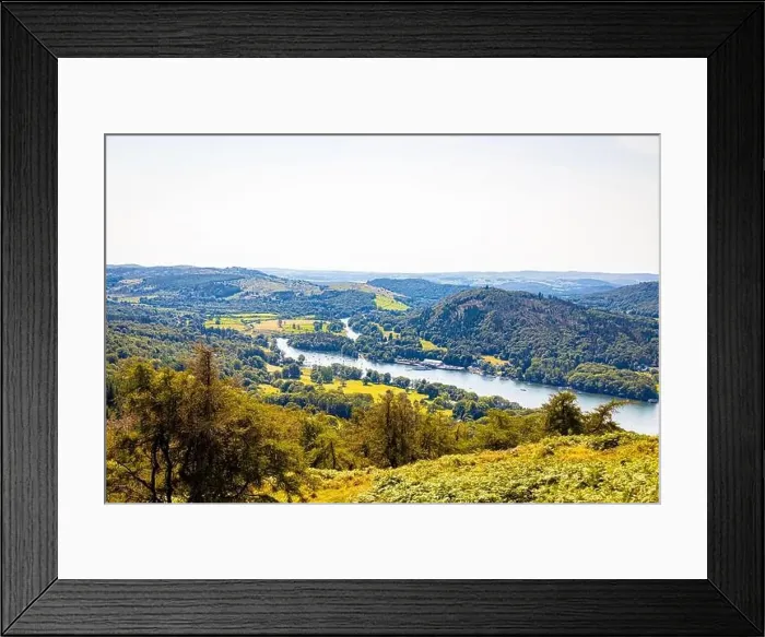 Framed Print : Aerial view of Windermere in Lake District, a region and national park in Cumbria in northwest England Framed Print : Aerial view of Windermere in Lake District, a region and national park in Cumbria in northwest England