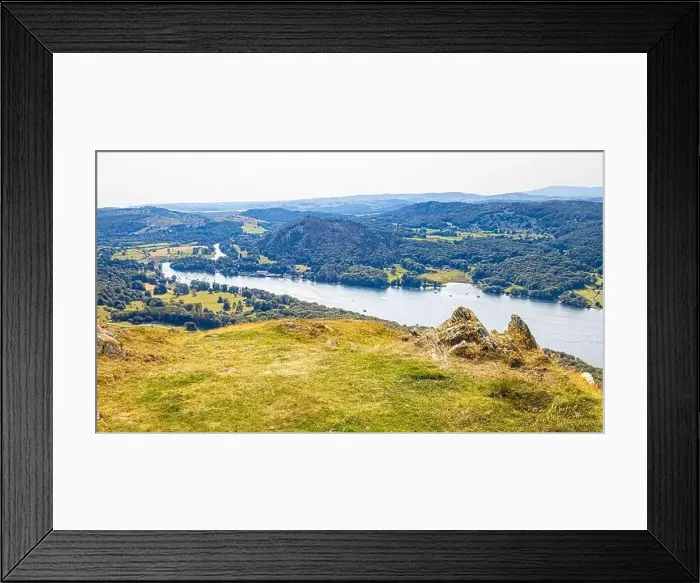 Framed Print : Aerial view of Windermere in Lake District, a region and national park in Cumbria in northwest England Framed Print : Aerial view of Windermere in Lake District, a region and national park in Cumbria in northwest England