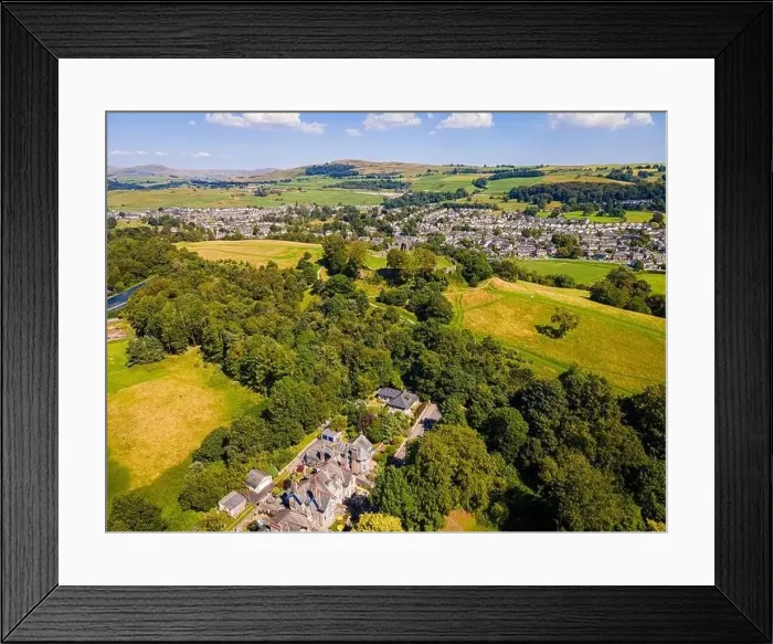 Framed Print : Aerial view of Kendal in Lake District, a region and national park in Cumbria in northwest England, UK Framed Print : Aerial view of Kendal in Lake District, a region and national park in Cumbria in northwest England, UK