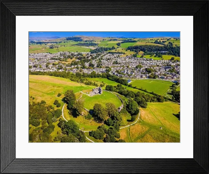 Framed Print : Aerial view of Kendal in Lake District, a region and national park in Cumbria in northwest England, UK Framed Print : Aerial view of Kendal in Lake District, a region and national park in Cumbria in northwest England, UK