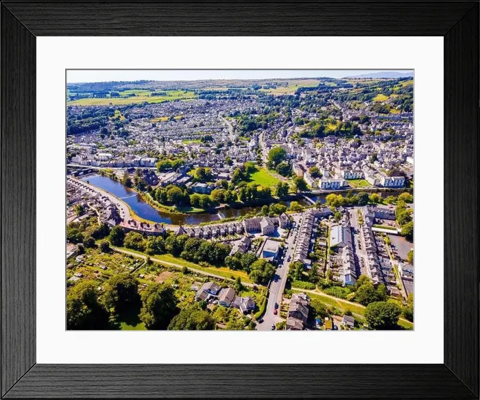 Framed Print : Aerial view of Kendal in Lake District, a region and national park in Cumbria in northwest England, UK Framed Print : Aerial view of Kendal in Lake District, a region and national park in Cumbria in northwest England, UK