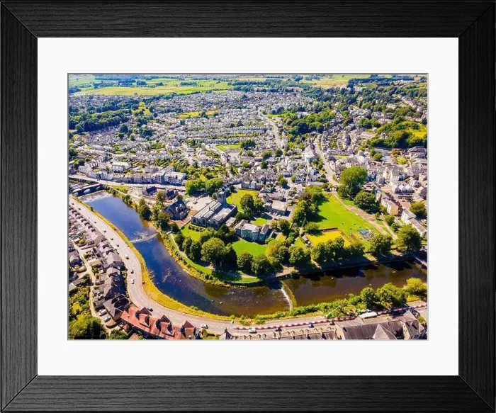 Framed Print : Aerial view of Kendal in Lake District, a region and national park in Cumbria in northwest England, UK Framed Print : Aerial view of Kendal in Lake District, a region and national park in Cumbria in northwest England, UK