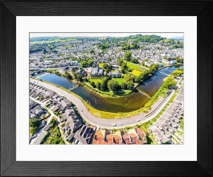Framed Print : Aerial view of Kendal in Lake District, a region and national park in Cumbria in northwest England, UK Framed Print : Aerial view of Kendal in Lake District, a region and national park in Cumbria in northwest England, UK