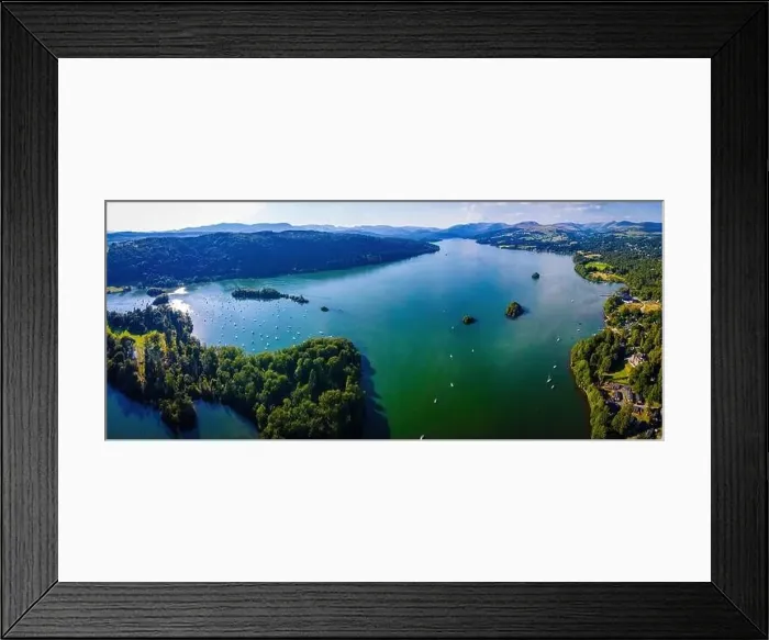 Framed Print : Aerial view of Windermere in Lake District, a region and national park in Cumbria in northwest England, UK Framed Print : Aerial view of Windermere in Lake District, a region and national park in Cumbria in northwest England, UK