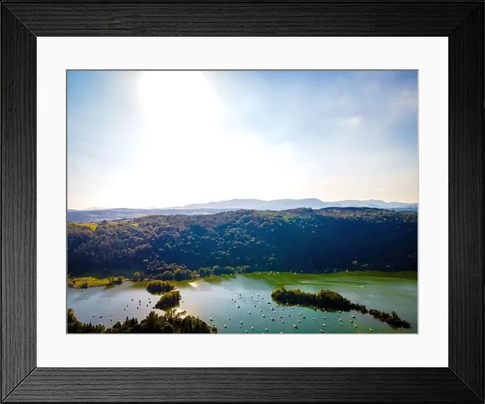 Framed Print : Aerial view of Windermere in Lake District, a region and national park in Cumbria in northwest England, UK Framed Print : Aerial view of Windermere in Lake District, a region and national park in Cumbria in northwest England, UK