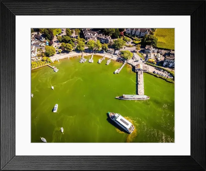 Framed Print : Aerial view of Waterhead and Ambleside in Lake District, a region and national park in Cumbria in northwest England, UK Framed Print : Aerial view of Waterhead and Ambleside in Lake District, a region and national park in Cumbria in northwest England, UK