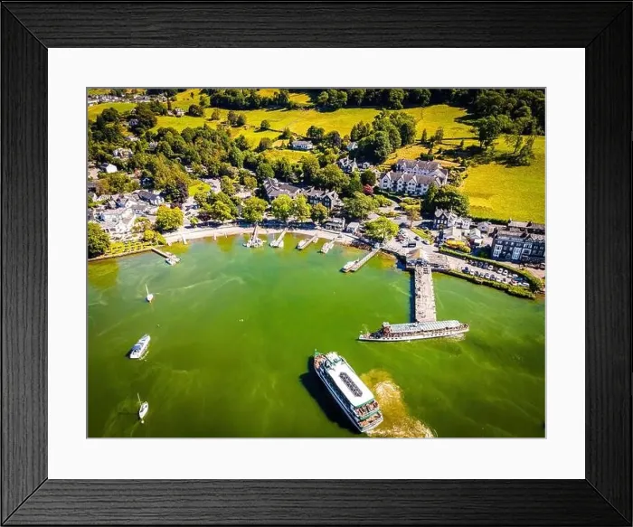 Framed Print : Aerial view of Waterhead and Ambleside in Lake District, a region and national park in Cumbria in northwest England, UK Framed Print : Aerial view of Waterhead and Ambleside in Lake District, a region and national park in Cumbria in northwest England, UK