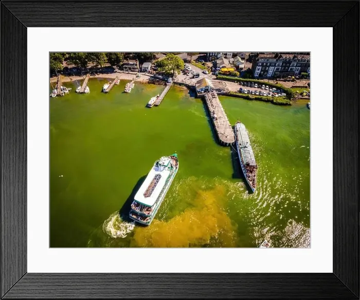 Framed Print : Aerial view of Waterhead and Ambleside in Lake District, a region and national park in Cumbria in northwest England, UK Framed Print : Aerial view of Waterhead and Ambleside in Lake District, a region and national park in Cumbria in northwest England, UK